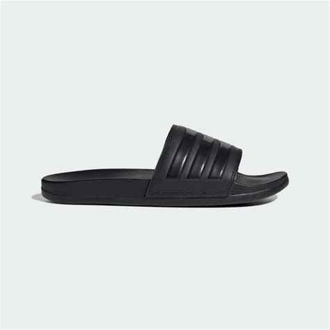 adidas Women's Adilette Comfort Slides Sandal, Black/Lucid 